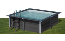 Cubierta de burbujas azul - piscina cuadrada - 227cm x 228cm-1