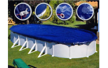 Cubierta de invierno Harmo Pool para piscina ovalada 610  x 375cm - 100 g/m²-1