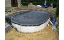 Cubierta de invierno Harmo Pool para piscina ovalada 1000 x 550cm - 100 g/m²-3