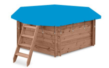 Cubierta de invierno de PVC para piscina de lujo de madera hexagonal-1