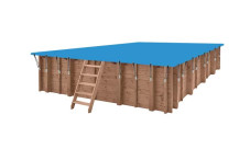 Cubierta de invierno de PVC para piscina de lujo de madera rectangular-1