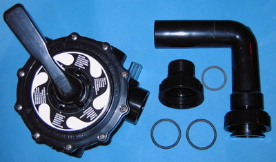 Spare Parts - Vanne Side multivoies 2'' noire avec jonctions entraxe 230 mm - Code 07444 (ASTRAL)
