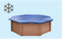 Cubierta de invierno de PVC para piscina de lujo de madera rectangular-3