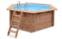 Liner piscina de madera hexagonal